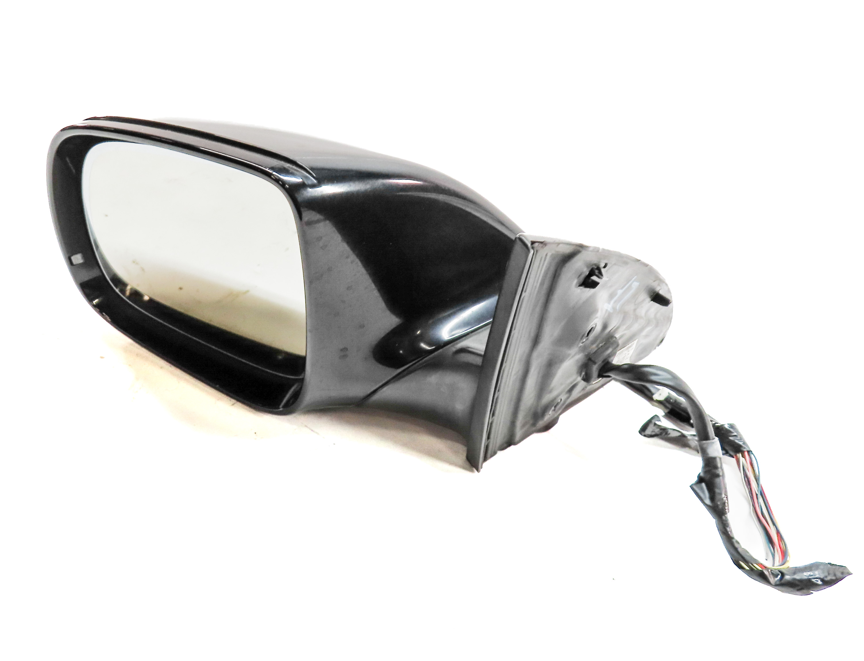 10-12 AUDI Q7 (4L) LEFT DRIVER P-FOLD AUTODIM MEMORY DOOR MIRROR (Black) — exact item pictured